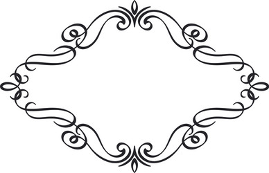 calligraphic design frame vector image