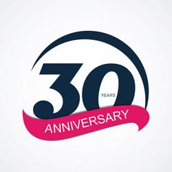 template logo 30 anniversary vector image