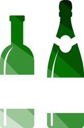 wine and champagne bottles icon vector image