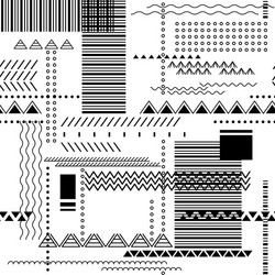 abstract seamless geometric techno pattern vector image