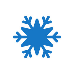 snowflake blue icon cartoon snow flake sign vector image