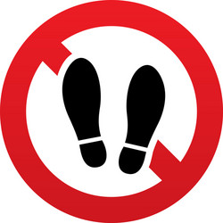 imprint soles shoes sign icon shoe print symbol vector image