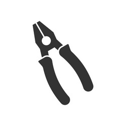 pliers black icon vector image