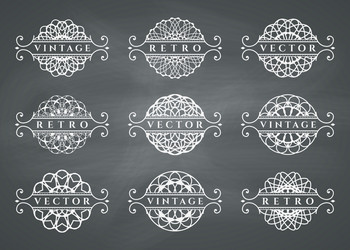 Calligraphic design elements vector