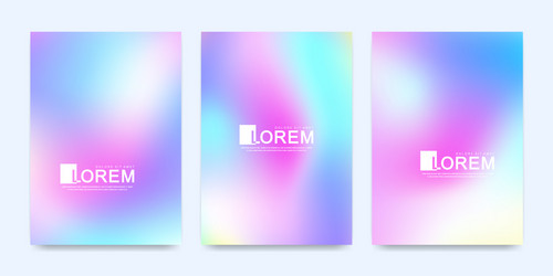 modern set templates hologram gradient vector image