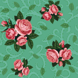 rose seamless background vector image