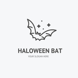 halloween sign thin line icon emblem concept vector image