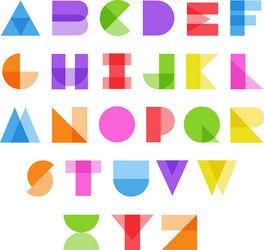 abstract alphabet in color vector image