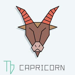 capricorn sign vector image