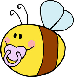 baby bee cartoon character vector image