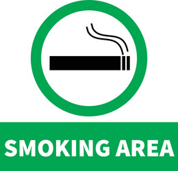 smoking area icon on white background flat style vector image