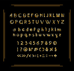 art deco font vector image