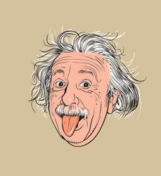 albert einstein portrait vector image