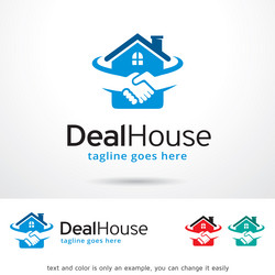 deal house logo template vector image