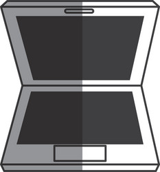 laptop topview icon vector image