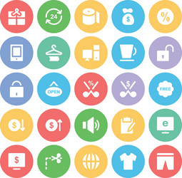 shopping icons 3 vector image