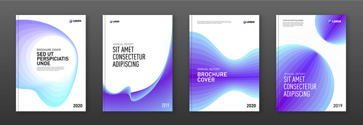 corporate brochure cover design templates set vector image