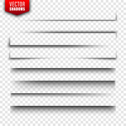 shadows set page dividers on transparent vector image