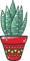 home cactus icon beautiful decorative green vector image