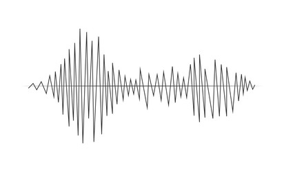 sound wave with black lines signal for audio vector image