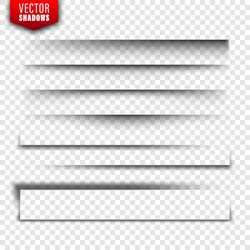 shadows set page dividers on transparent vector image