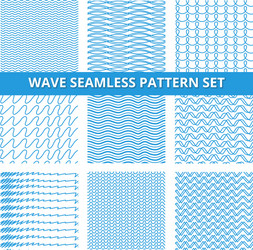 seamless patterns set with scribbles lines vector image