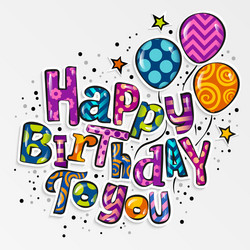 happy birthday greeting card vector image