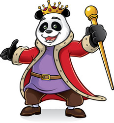 panda king vector image