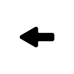 web line icon left arrow black on white vector image