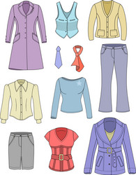 top manager woman clothes set vector image