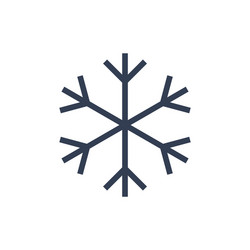 chsnowflake icon black silhouette snow flake sign vector image