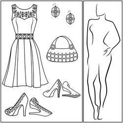 different female accessories vector image