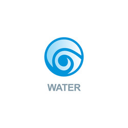 water circle logo vector image