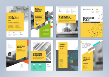 brochure and annual report templates vector image