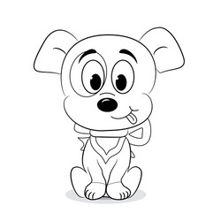 cartoon dog vector image