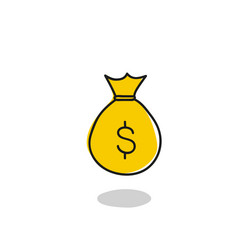 money bag icon vector image