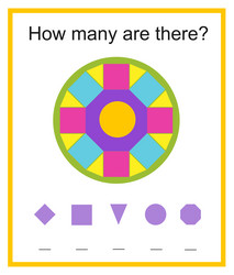 how many geometric shapes are there math activity vector image