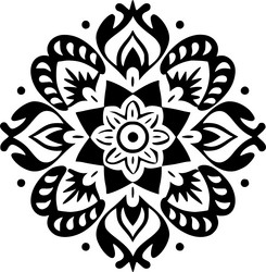 mandala - high quality logo ideal for t-shirt vector image