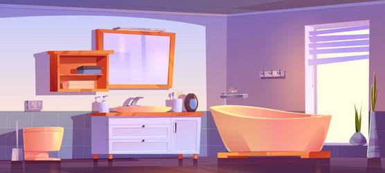 cartoon bathroom interior design vector image