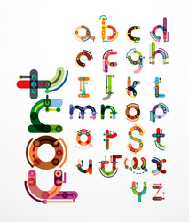 linear design font alphabet vector image