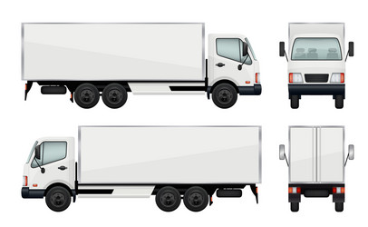 realistic truck vector image