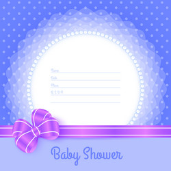 card template for baby shower vector image