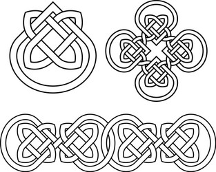 celtic knot droplet flower pattern vector image