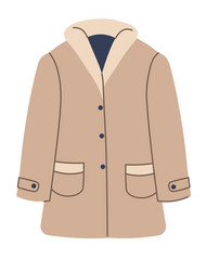 winter puffer jacket outerwear for cold season vector image