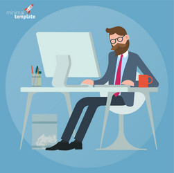 man working in office vector image