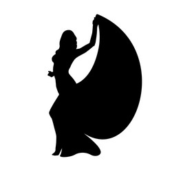 silhouette belly dancer woman vector image