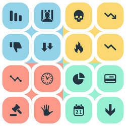 set of simple impasse icons vector image