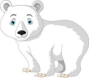 cute polar bear cartoon playing vector image