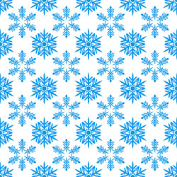 flat style snowflakes seamless pattern vector image