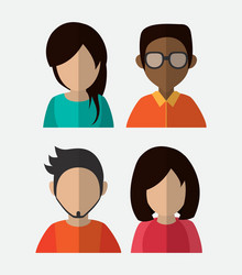 people design avatar icon white background vector image